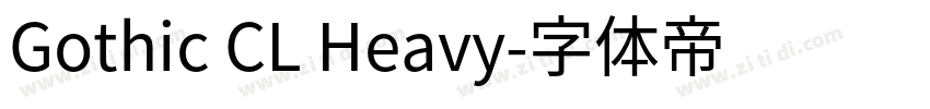 Gothic CL Heavy字体转换